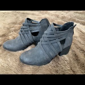Grey ankle booties